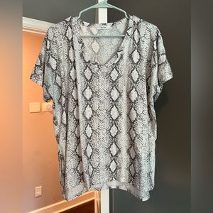 Snake Print Top - Size Large